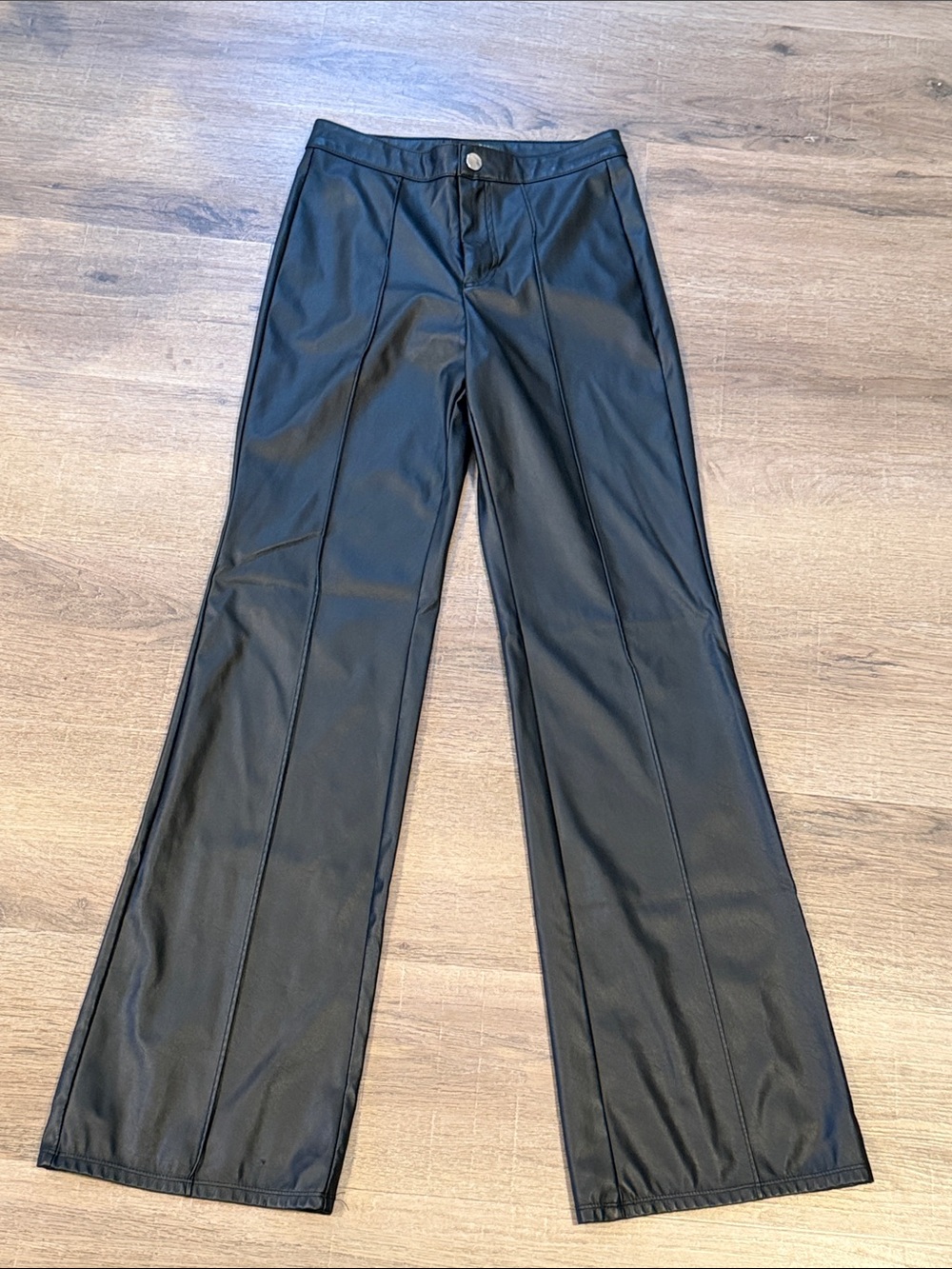 Faux Leather Flare Pants